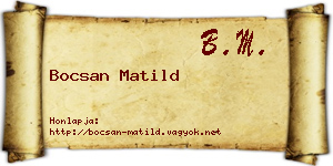 Bocsan Matild névjegykártya
